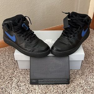 Air Force 1 Mid ‘07 Black/Varsity Blue Men’s Size 10.5 New In Box